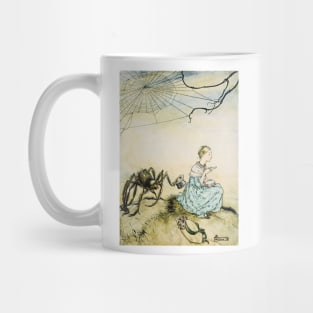 Vintage Nursery Rhyme, Little Miss Muffet by Arthur Rackham Mug